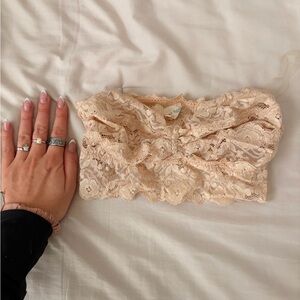 Lace strapless bralette bandou